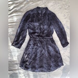 Babaton | Bennett Dress in Navy Snake Print